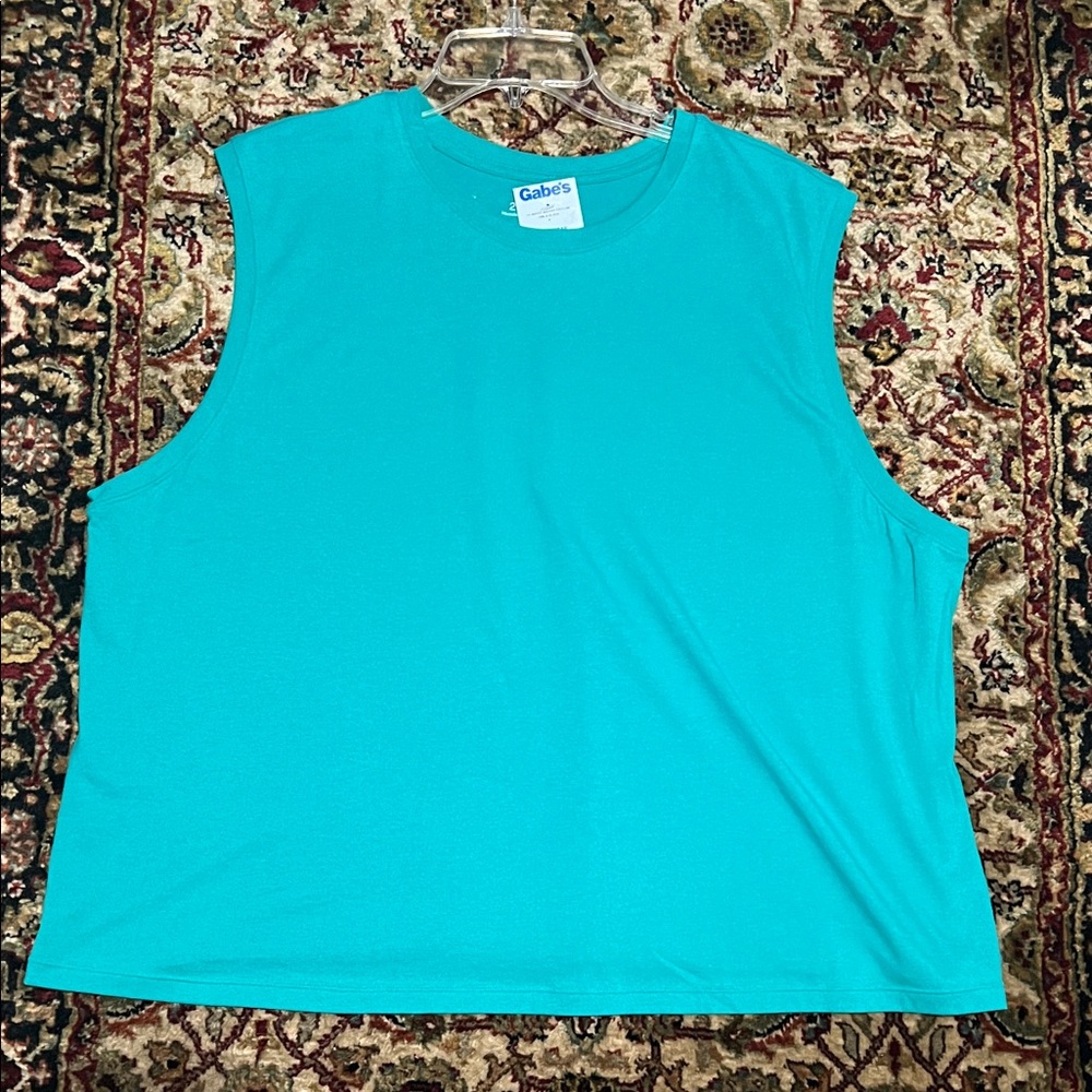 Xersion Women's Sleeveless Muscle Tank in Green Size 2X New